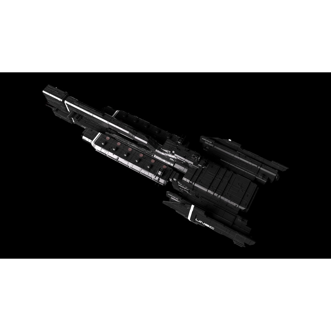 UNSC Charon Class Heavy Frigate 3D Model – High Poly Game Asset, FBX - View 15