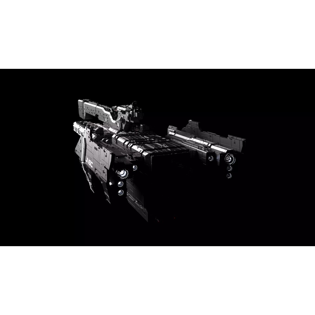 UNSC Charon Class Heavy Frigate 3D Model – High Poly Game Asset, FBX - View 2