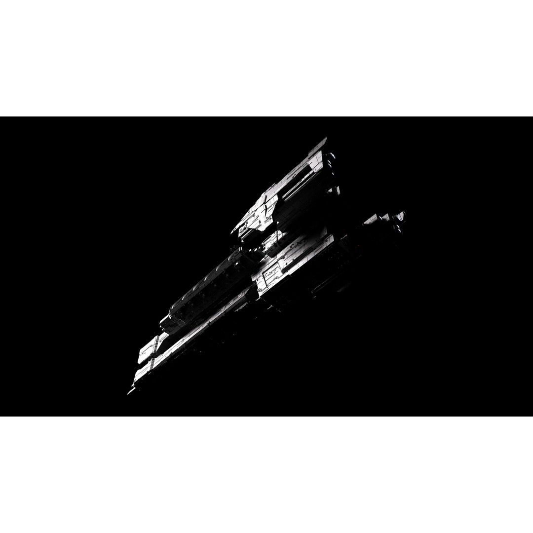 UNSC Charon Class Heavy Frigate 3D Model – High Poly Game Asset, FBX - View 7