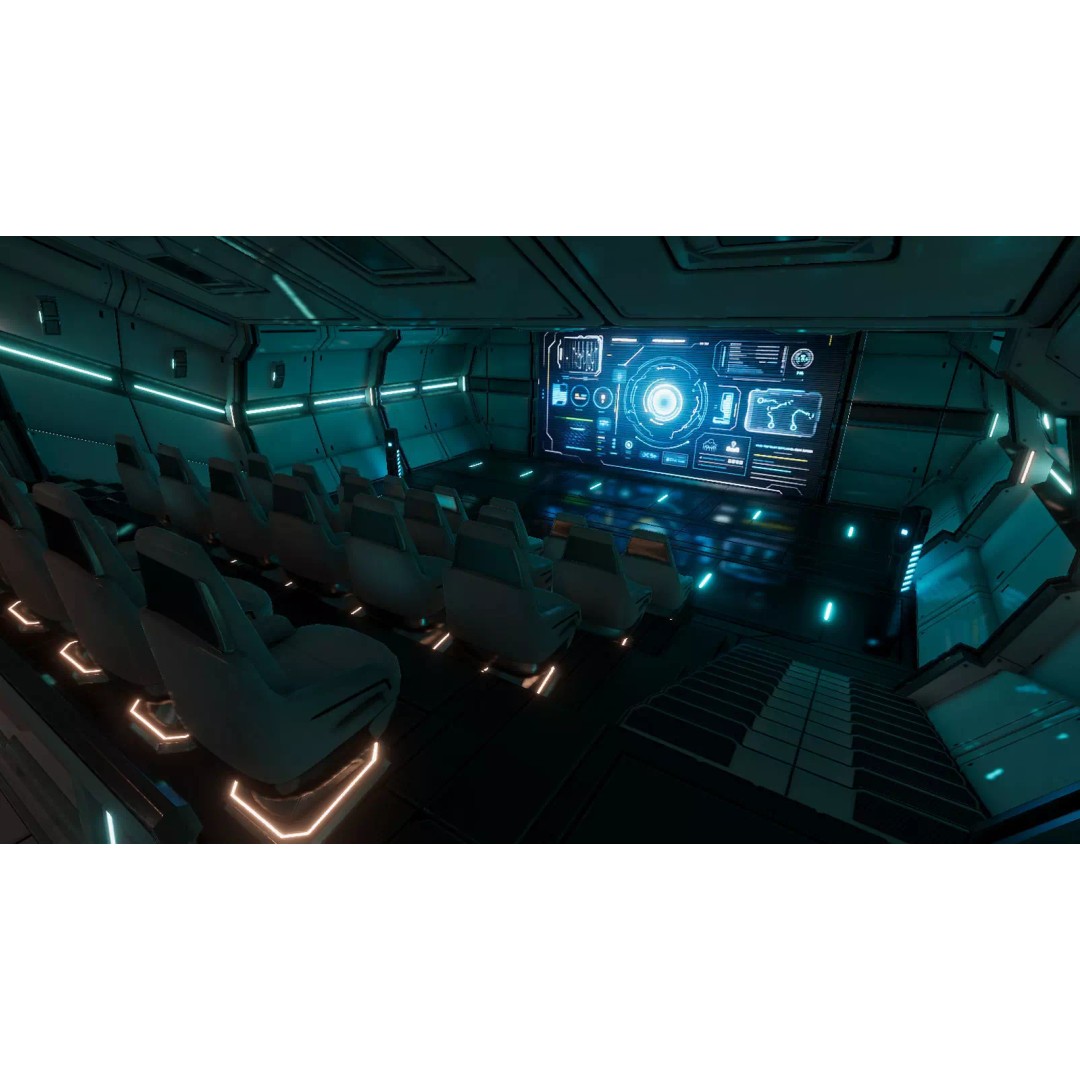 Sci-Fi Movie Theater 3D Model – Low Poly Game Asset, FBX & Unity Ready - View 2