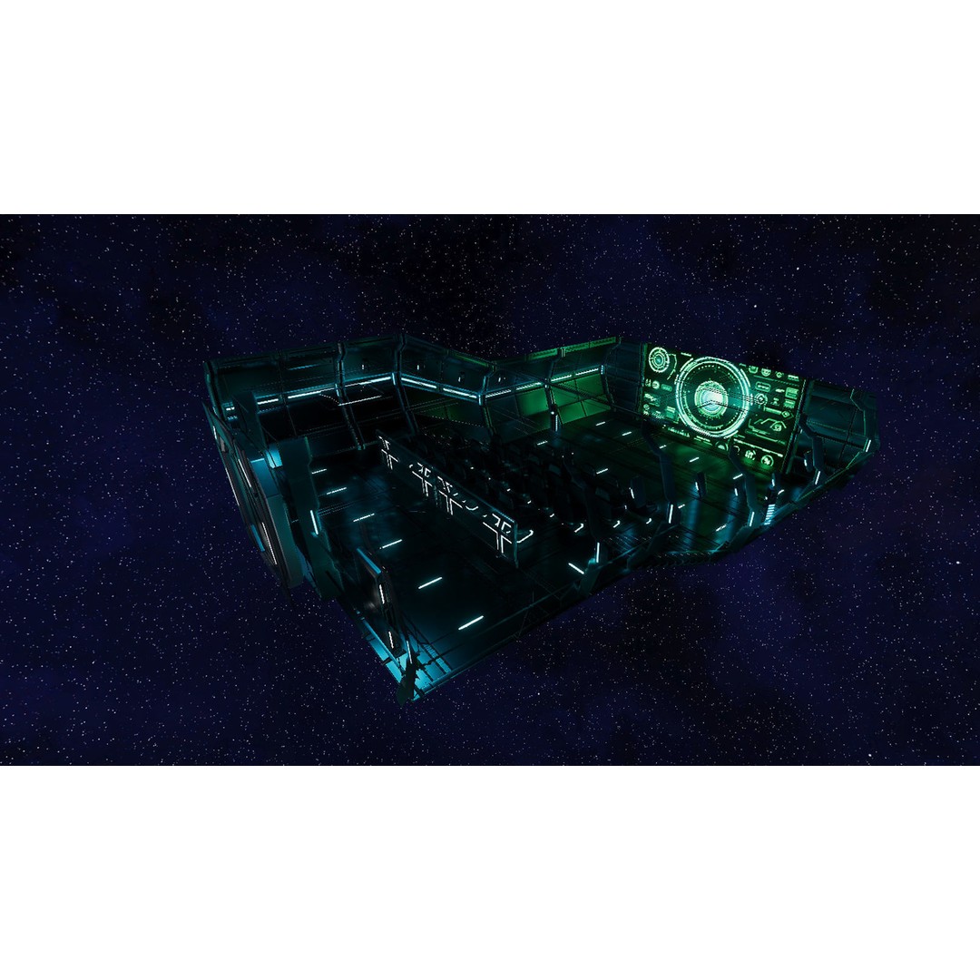 Sci-Fi Movie Theater 3D Model – Low Poly Game Asset, FBX & Unity Ready - View 3