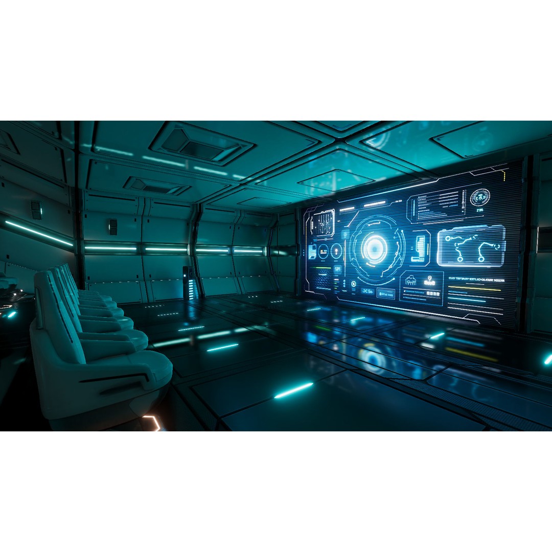 Sci-Fi Movie Theater 3D Model – Low Poly Game Asset, FBX & Unity Ready - View 4