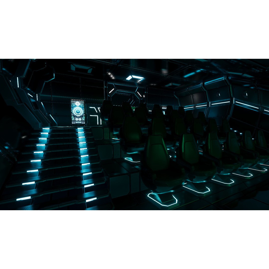 Sci-Fi Movie Theater 3D Model – Low Poly Game Asset, FBX & Unity Ready - View 9