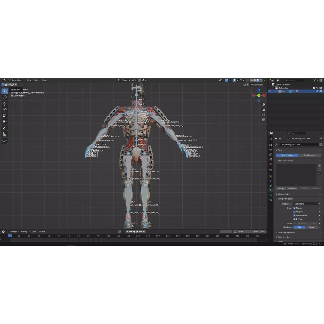 Humanoid Robot 3D Model – Low Poly Rigged Sci-Fi Character, FBX - View 25