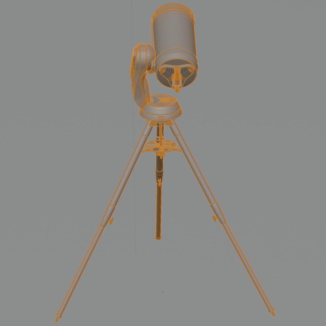 Celestron NexStar 8 SE Telescope 3D Model – Low Poly PBR Asset, FBX