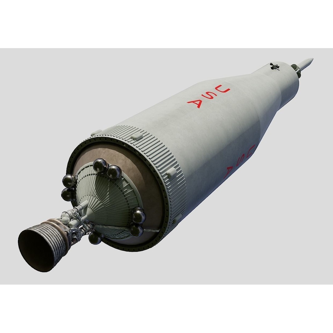 Saturn V Rocket 3D Model – High Poly Space Asset, Blender, FBX - View 12