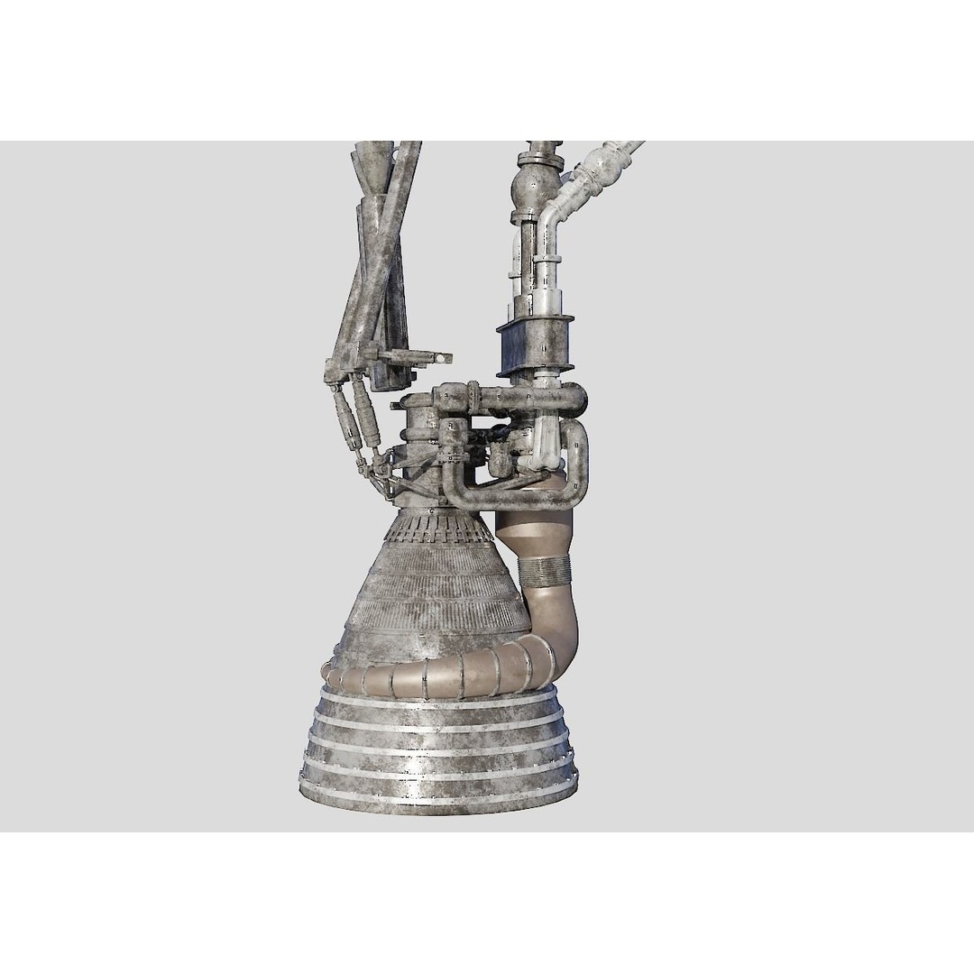 Saturn V Rocket 3D Model – High Poly Space Asset, Blender, FBX - View 13