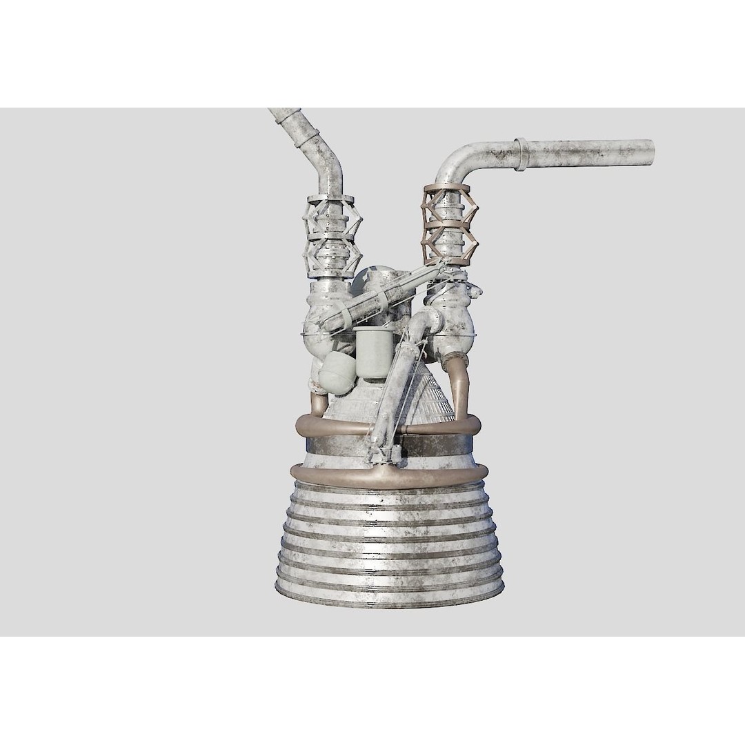 Saturn V Rocket 3D Model – High Poly Space Asset, Blender, FBX - View 14