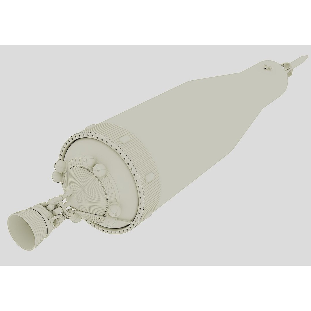 Saturn V Rocket 3D Model – High Poly Space Asset, Blender, FBX - View 16