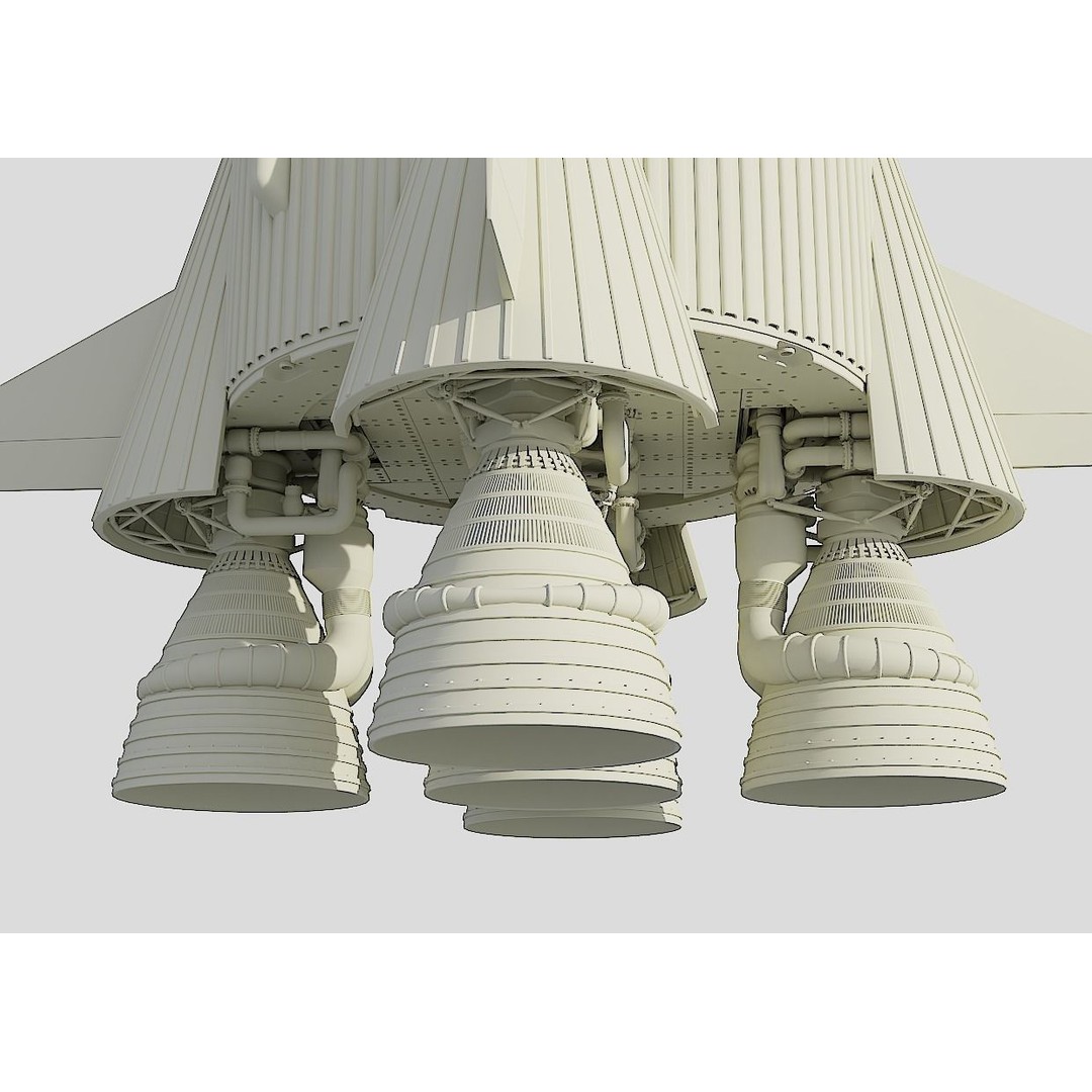 Saturn V Rocket 3D Model – High Poly Space Asset, Blender, FBX - View 19