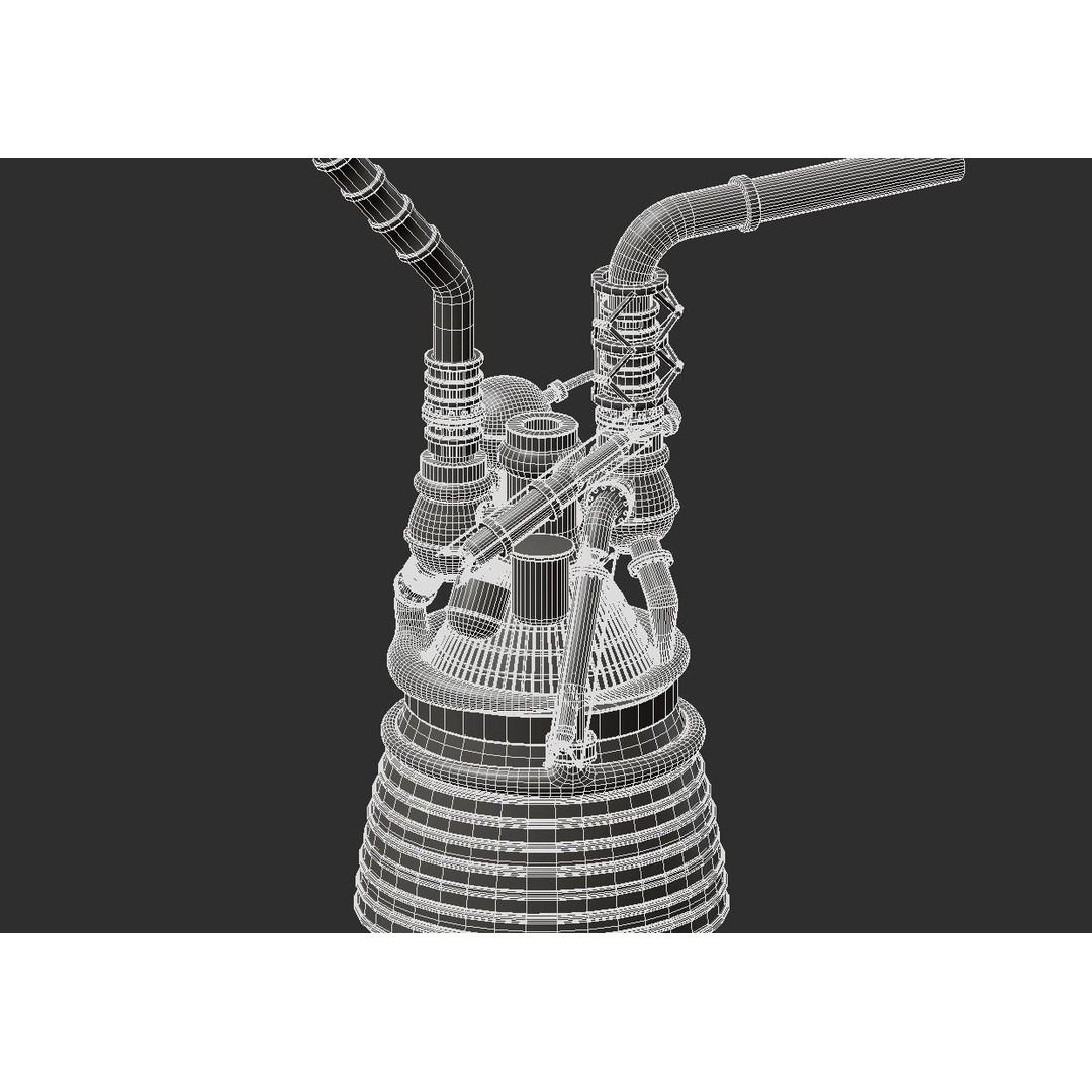 Saturn V Rocket 3D Model – High Poly Space Asset, Blender, FBX - View 21