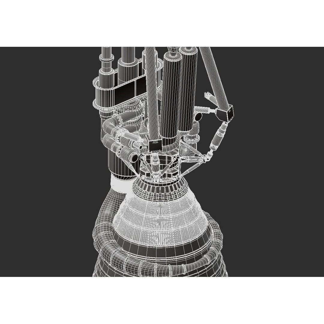 Saturn V Rocket 3D Model – High Poly Space Asset, Blender, FBX - View 22
