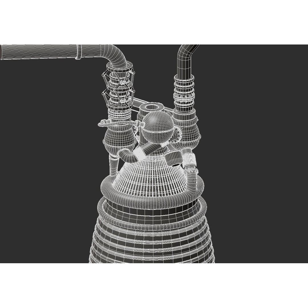 Saturn V Rocket 3D Model – High Poly Space Asset, Blender, FBX - View 24