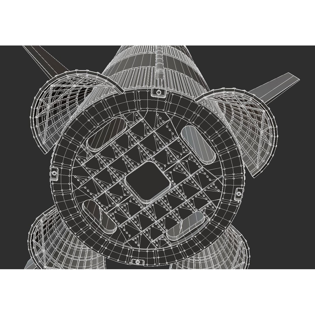Saturn V Rocket 3D Model – High Poly Space Asset, Blender, FBX - View 26