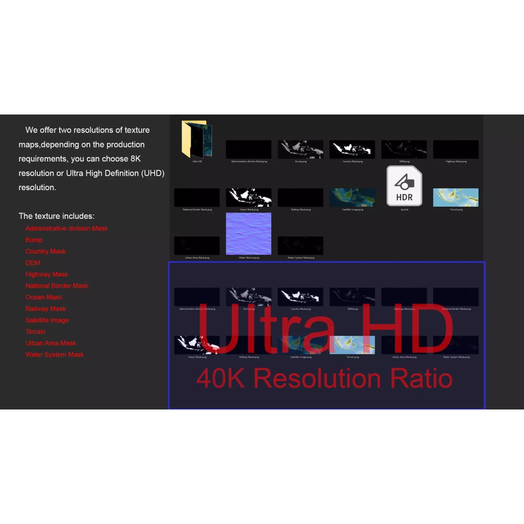 Indonesia Map 3D Model – Realistic Satellite Terrain, FBX & OBJ