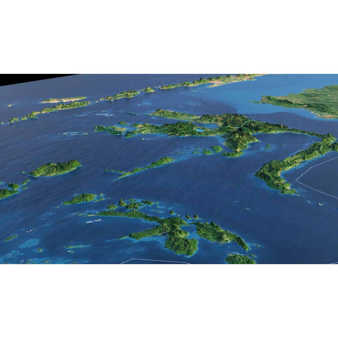 Indonesia Map 3D Model – Realistic Satellite Terrain, FBX & OBJ - View 10