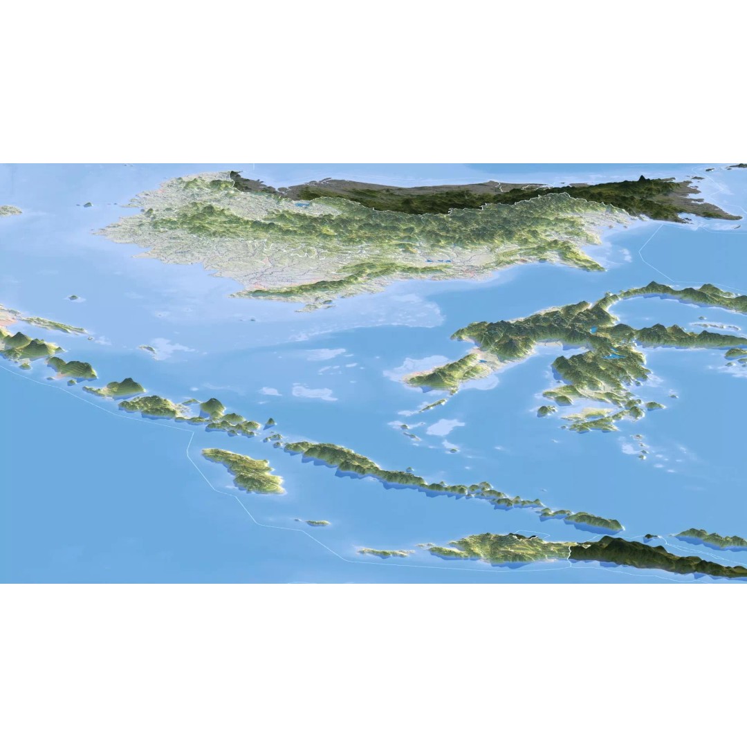 Indonesia Map 3D Model – Realistic Satellite Terrain, FBX & OBJ - View 16