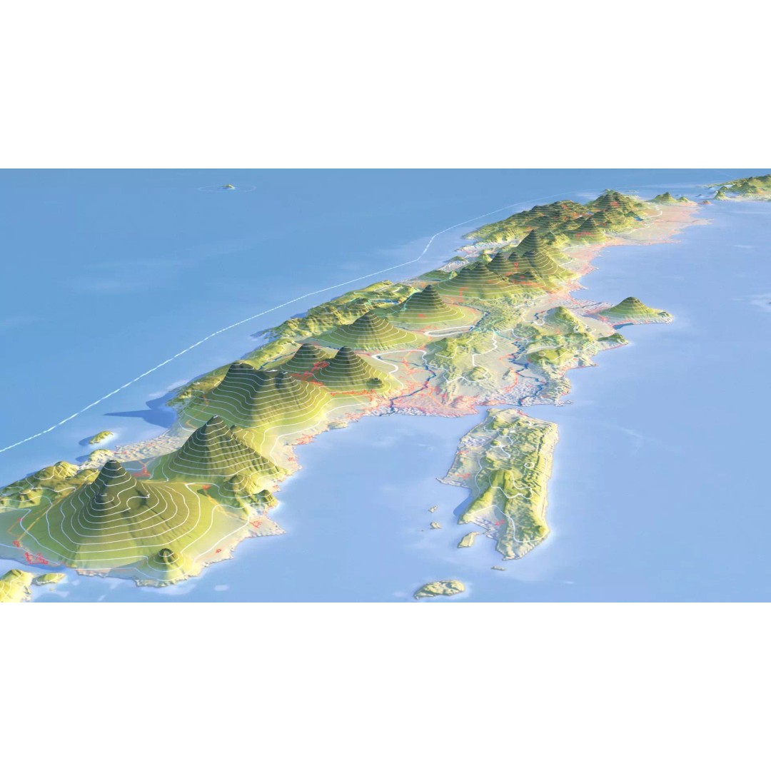Indonesia Map 3D Model – Realistic Satellite Terrain, FBX & OBJ - View 21