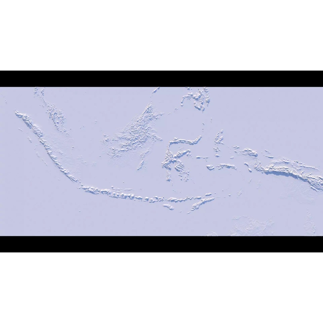 Indonesia Map 3D Model – Realistic Satellite Terrain, FBX & OBJ - View 23
