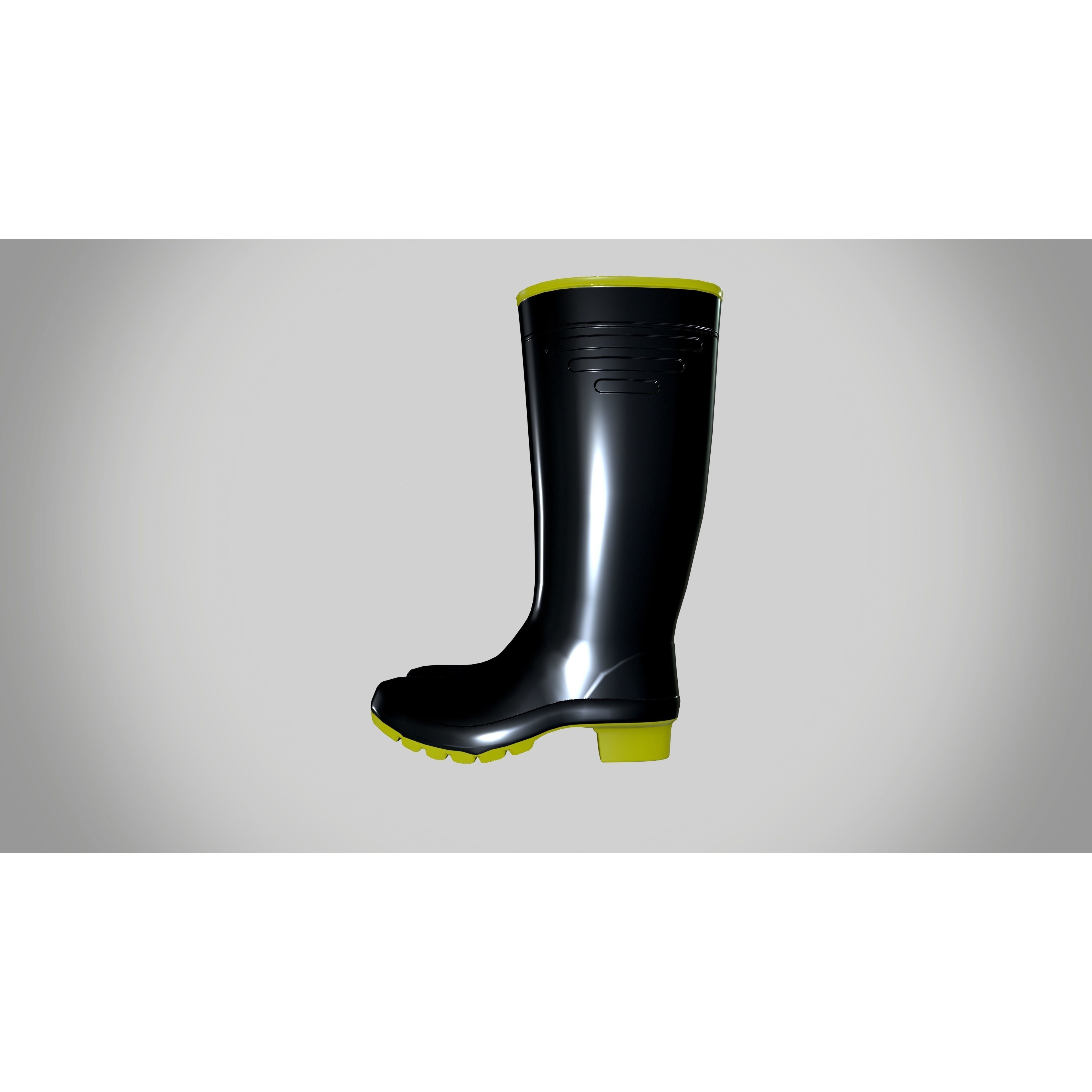 Rain Boots - Low-Poly Game-Ready 3D Model
