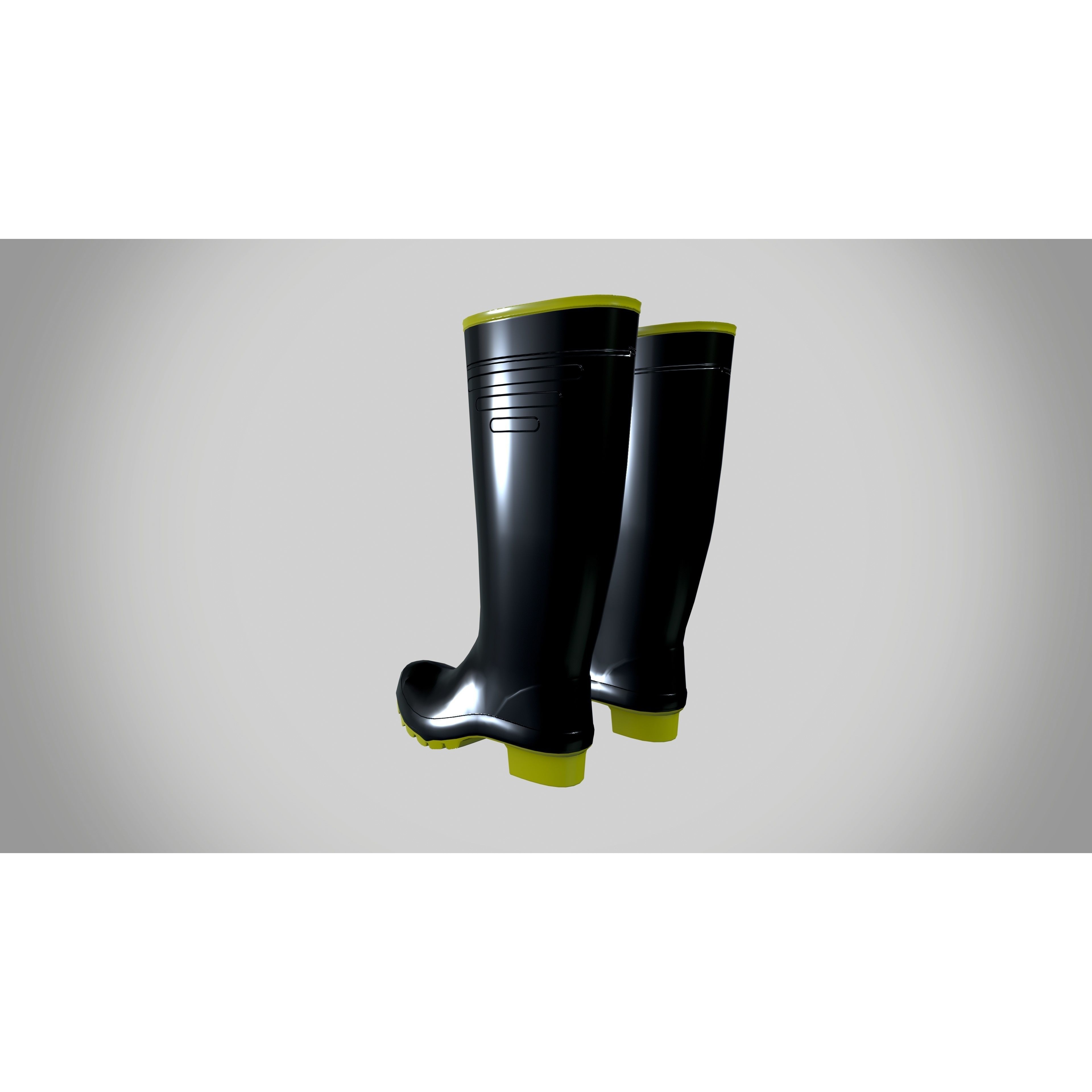 Rain Boots - Low-Poly Game-Ready 3D Model - View 5