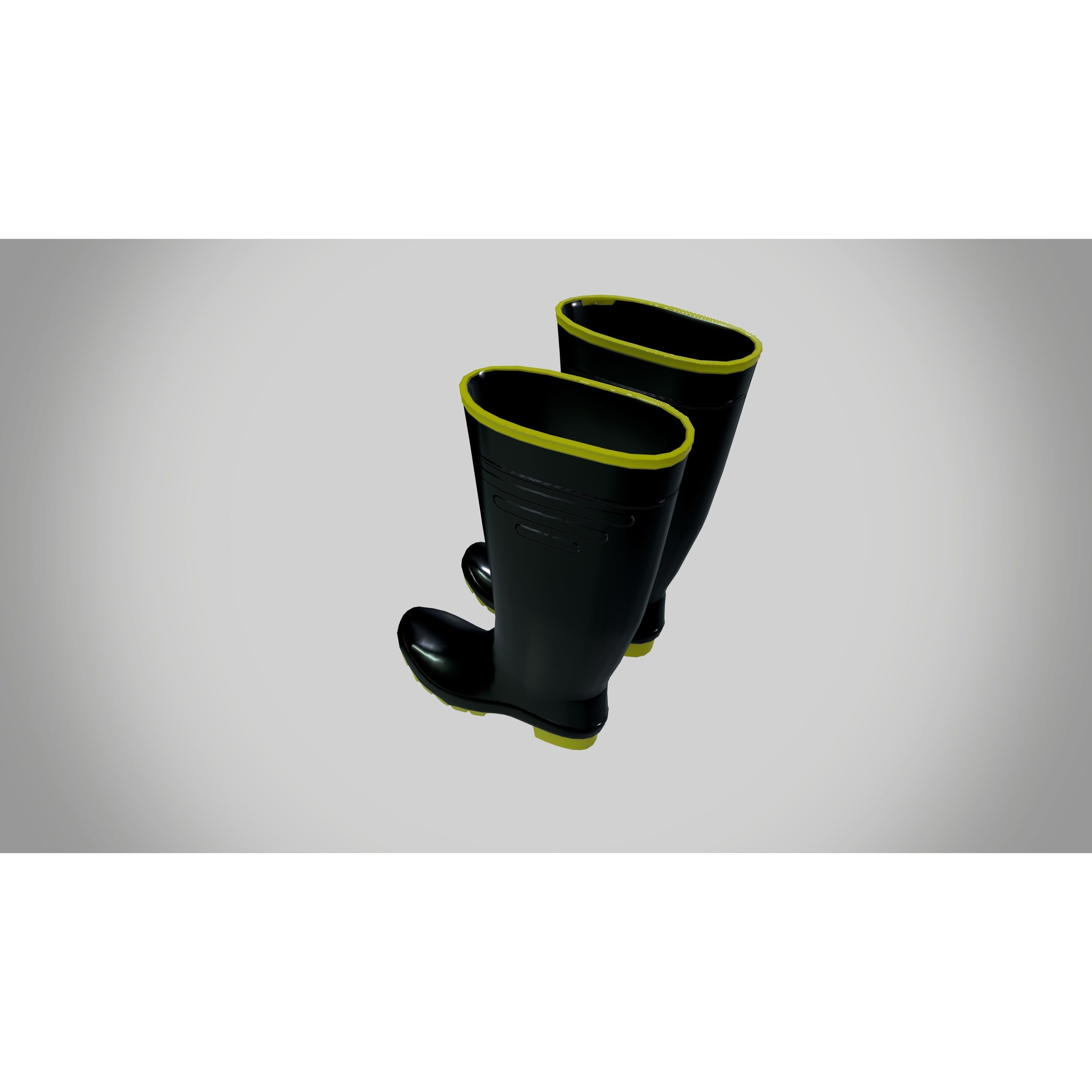 Rain Boots - Low-Poly Game-Ready 3D Model - View 6