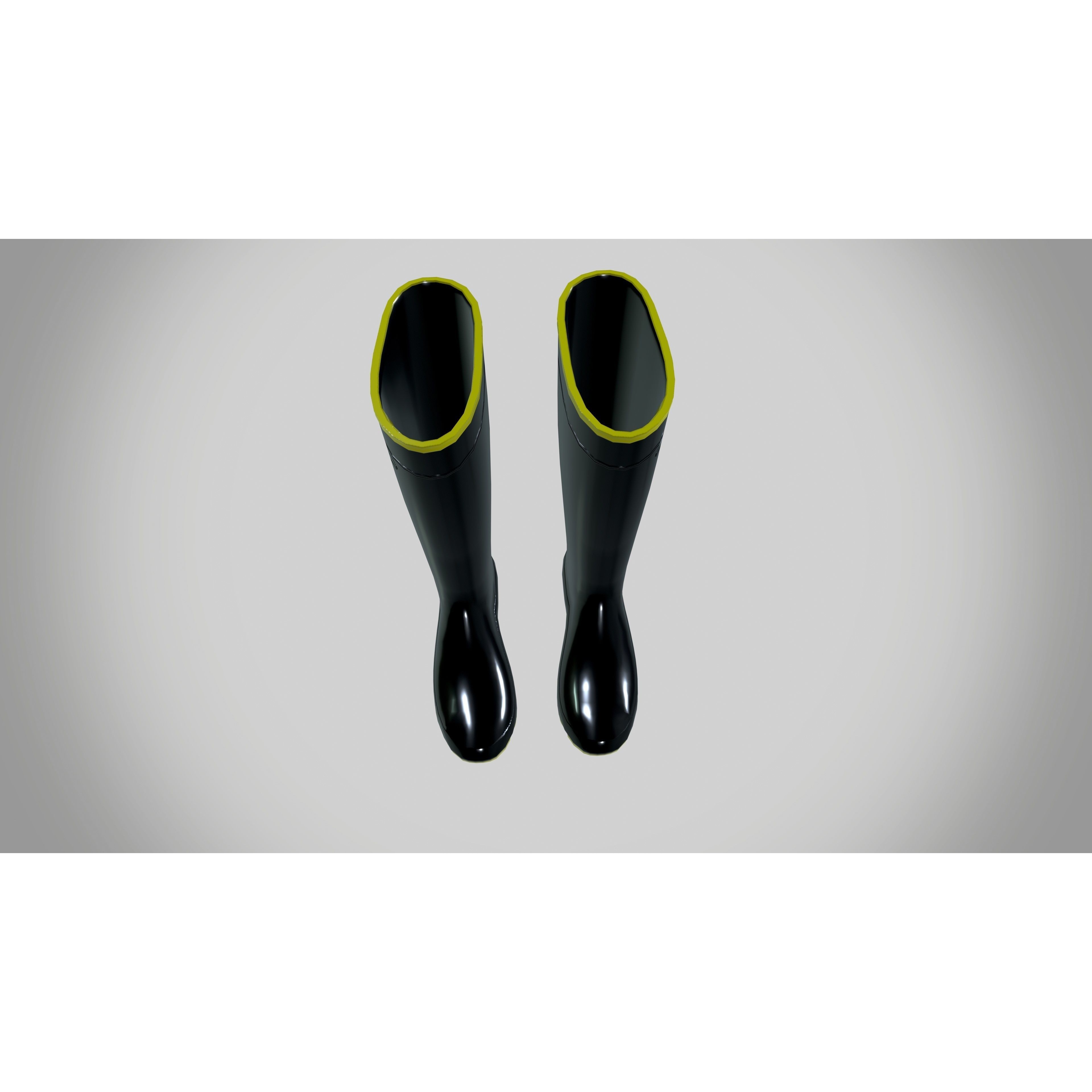 Rain Boots - Low-Poly Game-Ready 3D Model - View 8