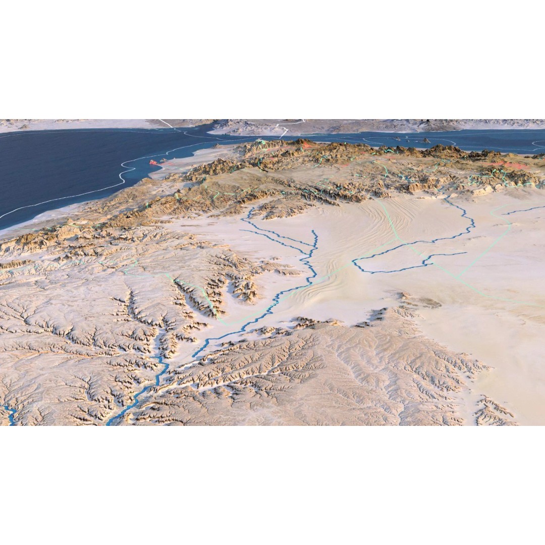 Yemen Map 3D Model – Realistic Satellite Terrain, MAX, FBX, OBJ - View 10