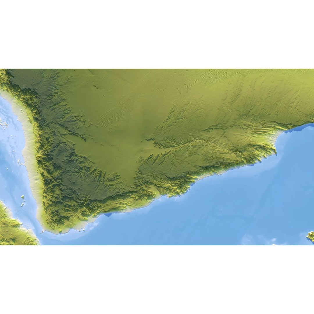 Yemen Map 3D Model – Realistic Satellite Terrain, MAX, FBX, OBJ - View 12