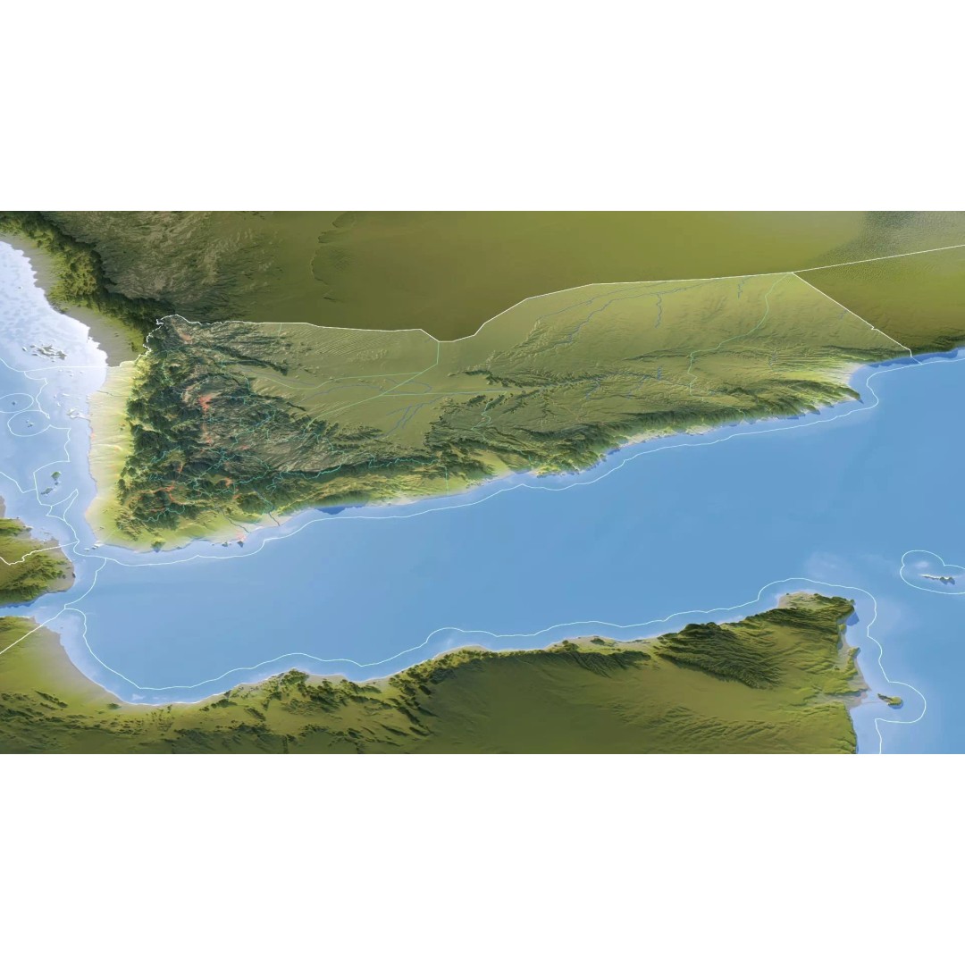 Yemen Map 3D Model – Realistic Satellite Terrain, MAX, FBX, OBJ - View 13