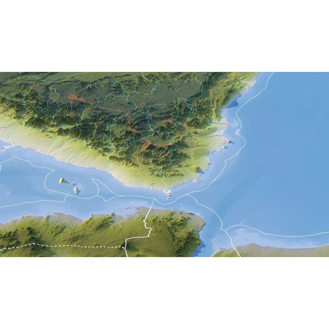 Yemen Map 3D Model – Realistic Satellite Terrain, MAX, FBX, OBJ - View 14