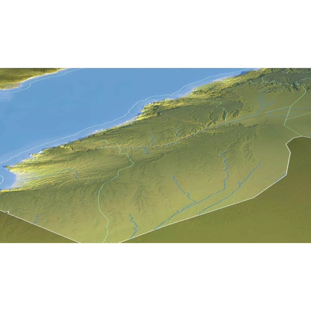 Yemen Map 3D Model – Realistic Satellite Terrain, MAX, FBX, OBJ - View 17