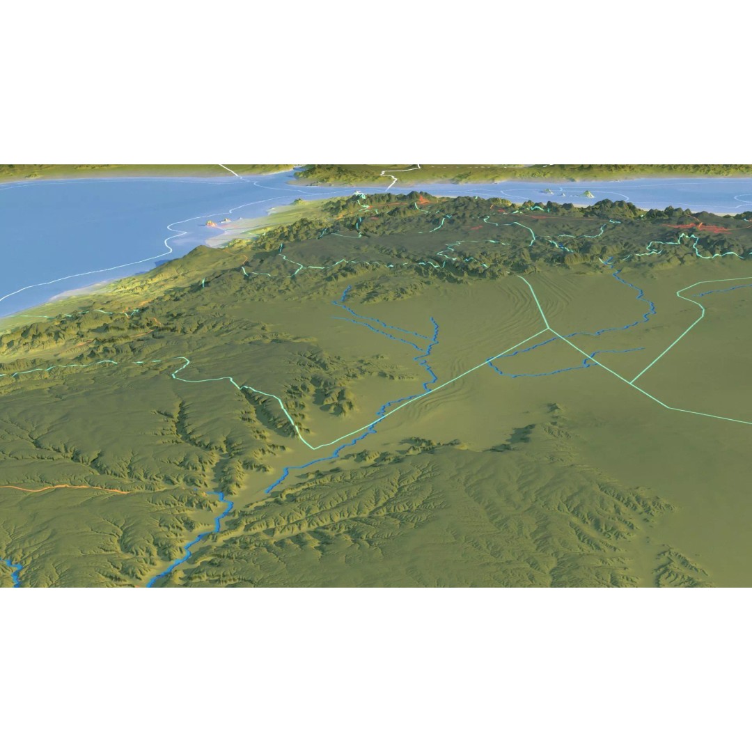 Yemen Map 3D Model – Realistic Satellite Terrain, MAX, FBX, OBJ - View 19