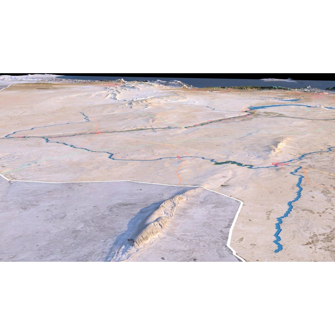 Syria Map 3D Model – Realistic Satellite Terrain, 15K Textures - View 10