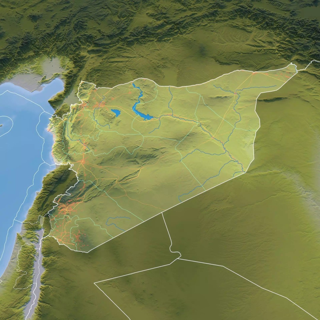 Syria Map 3D Model – Realistic Satellite Terrain, 15K Textures - View 11