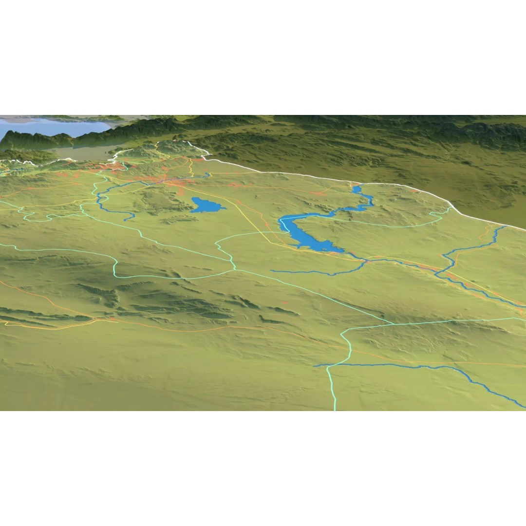 Syria Map 3D Model – Realistic Satellite Terrain, 15K Textures - View 15