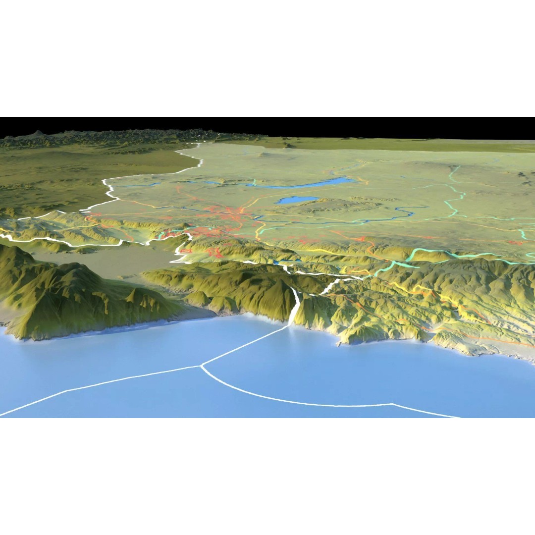 Syria Map 3D Model – Realistic Satellite Terrain, 15K Textures - View 18