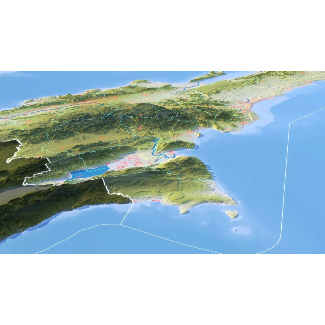 Dominican Republic Map 3D Model – Realistic Satellite Terrain, FBX, OBJ - View 14