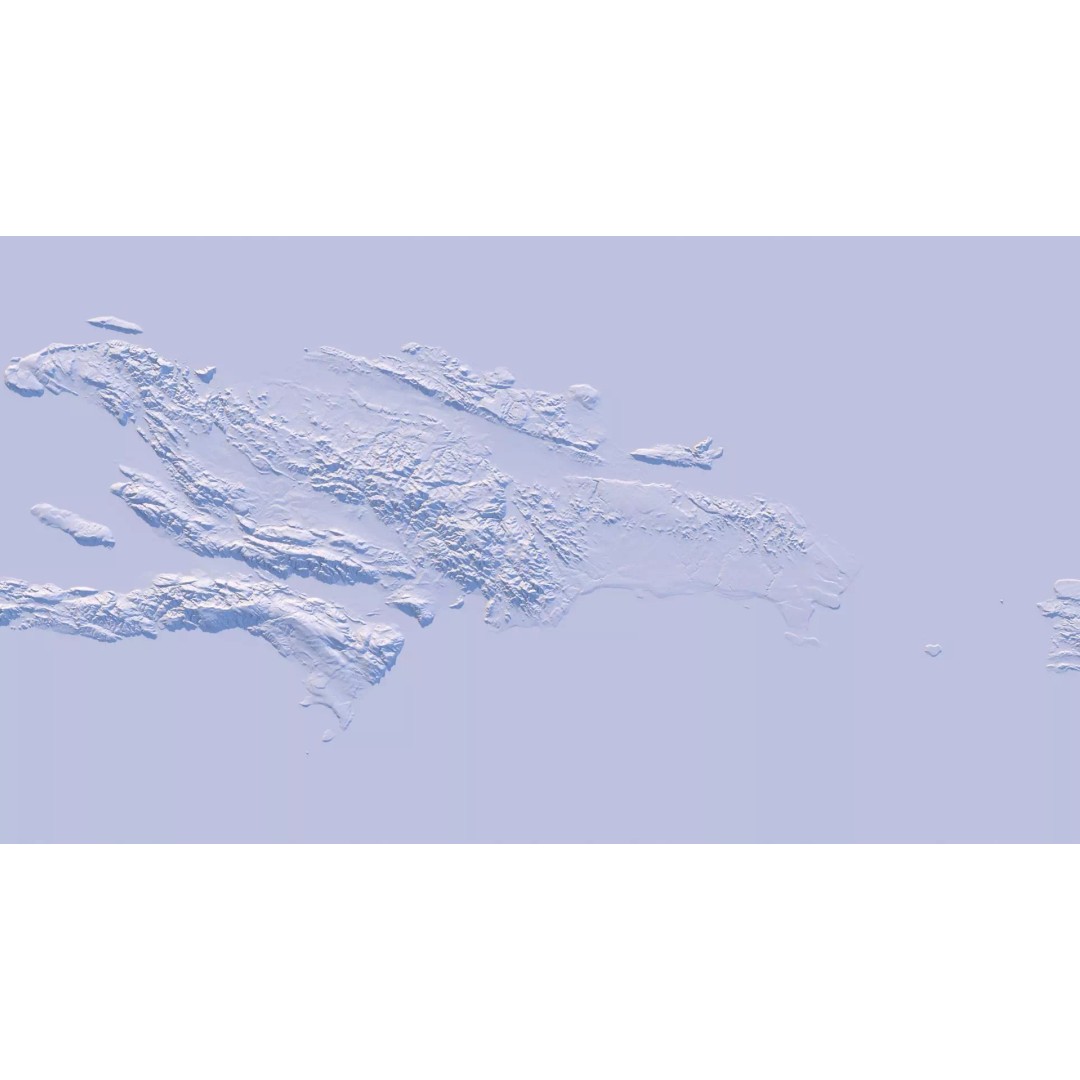 Dominican Republic Map 3D Model – Realistic Satellite Terrain, FBX, OBJ - View 21