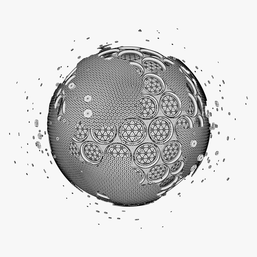 Abstract SciFi Sphere 3D Model – Futuristic Design, Blender & FBX - View 10