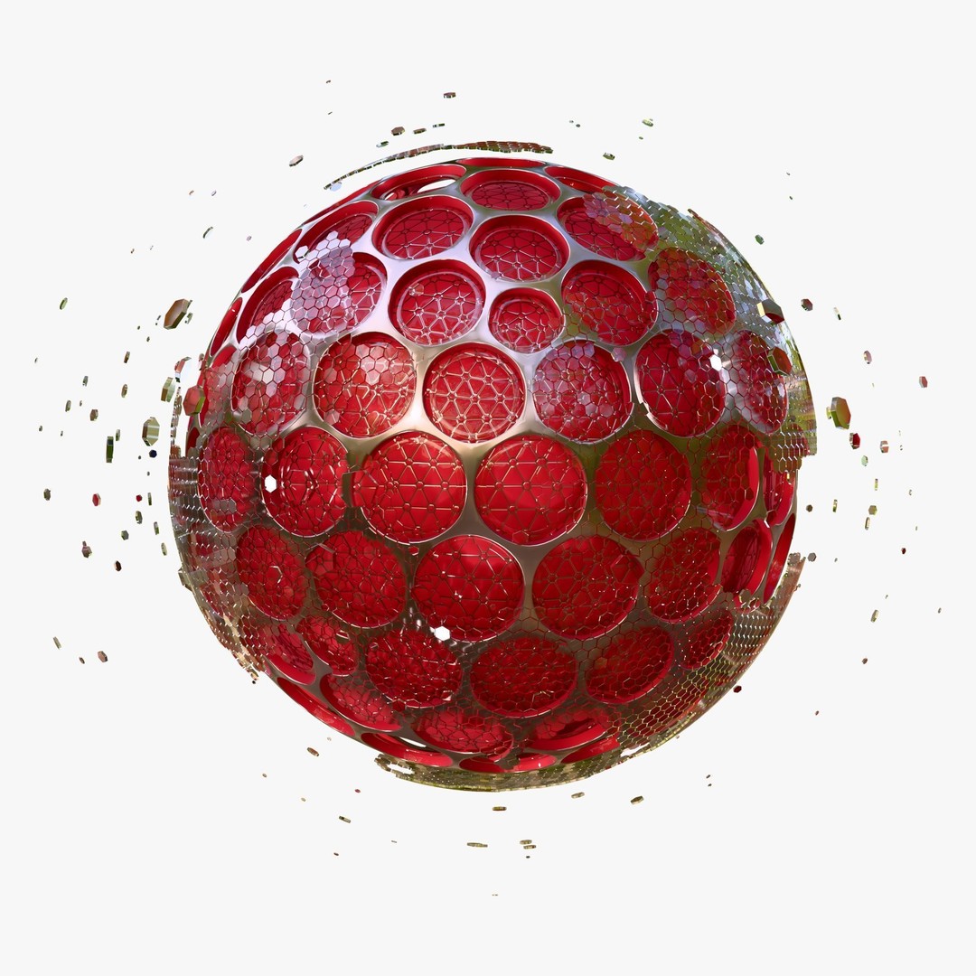 Abstract SciFi Sphere 3D Model – Futuristic Design, Blender & FBX - View 3