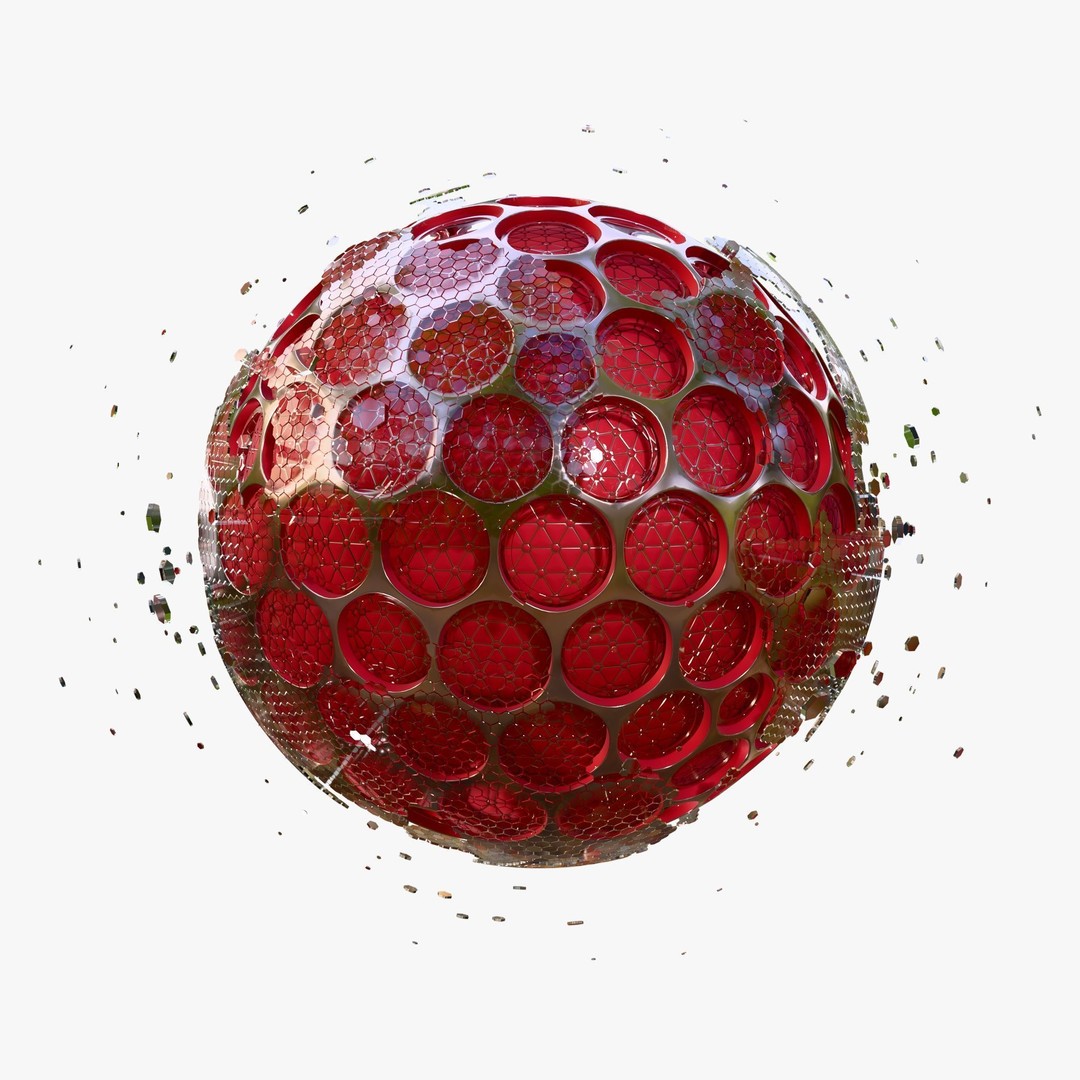 Abstract SciFi Sphere 3D Model – Futuristic Design, Blender & FBX - View 4