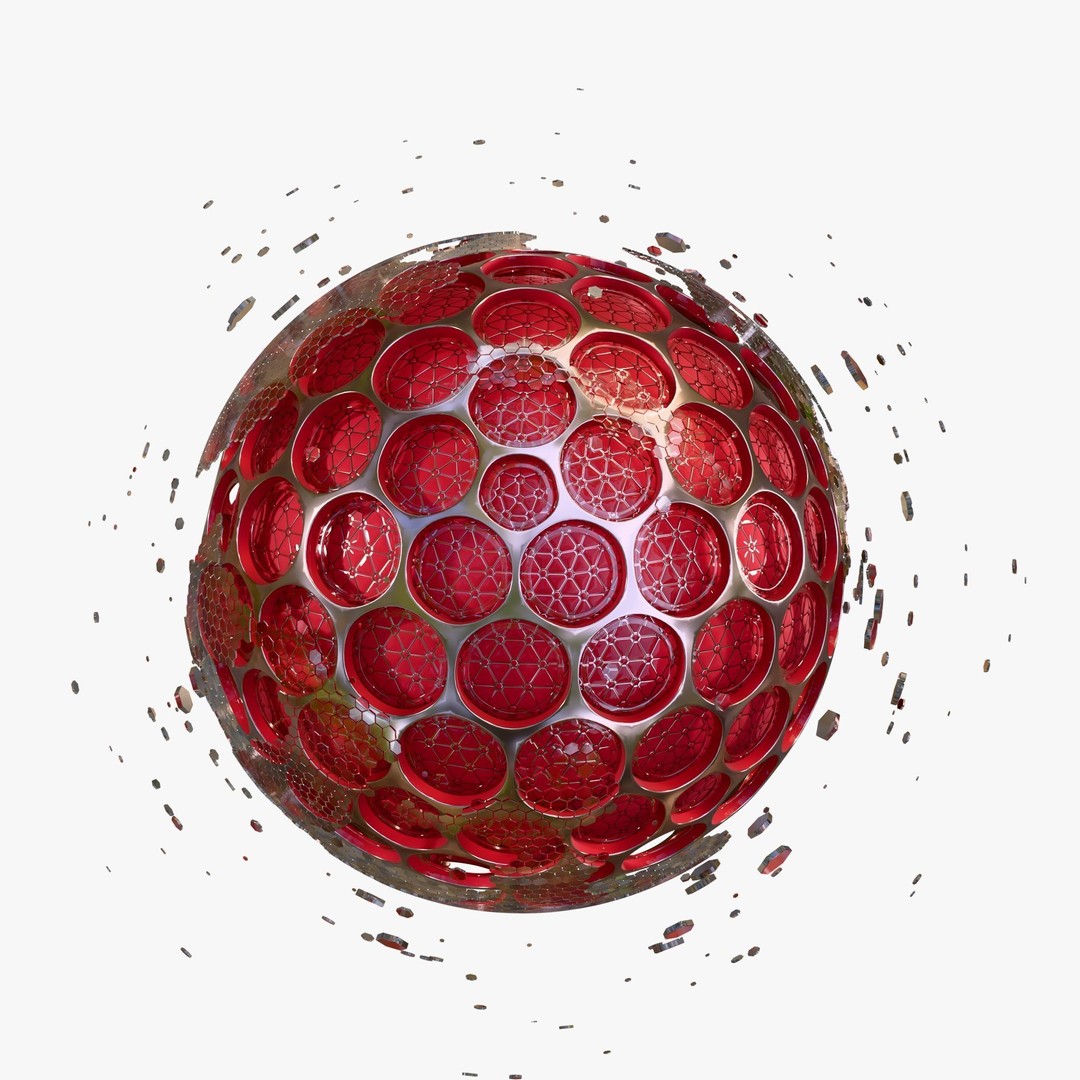 Abstract SciFi Sphere 3D Model – Futuristic Design, Blender & FBX - View 6