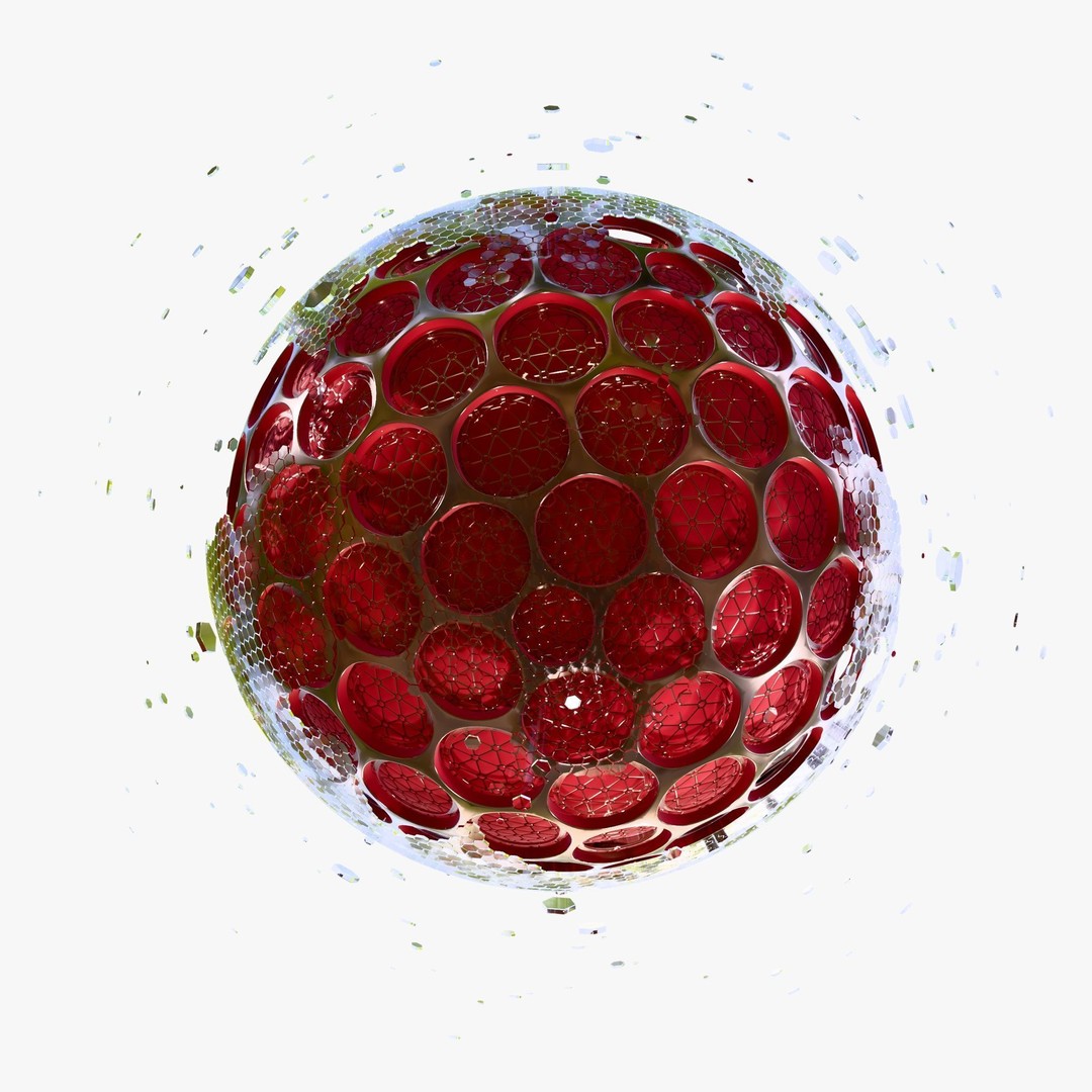 Abstract SciFi Sphere 3D Model – Futuristic Design, Blender & FBX - View 7
