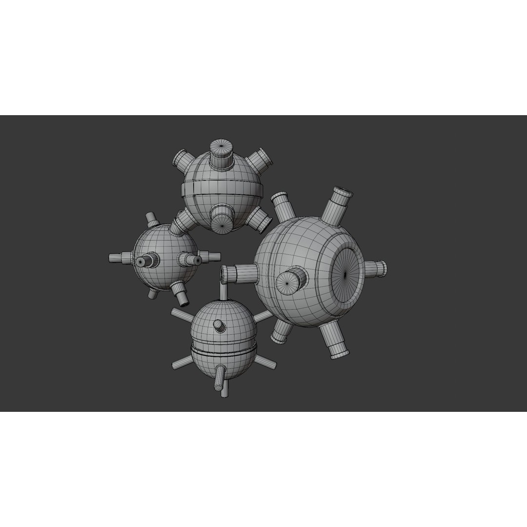 Sci-Fi Mines 3D Model – Low Poly Game Asset, FBX, PBR Textures