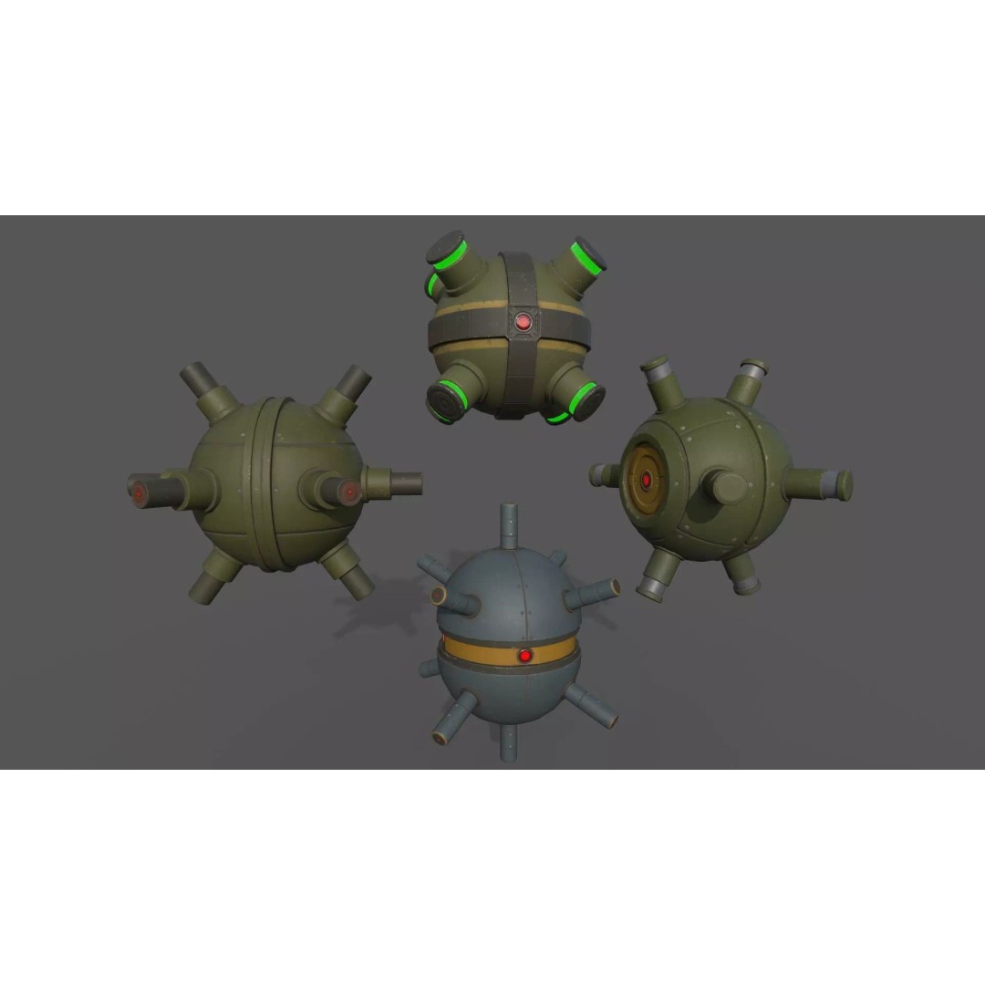 Sci-Fi Mines 3D Model – Low Poly Game Asset, FBX, PBR Textures - View 2