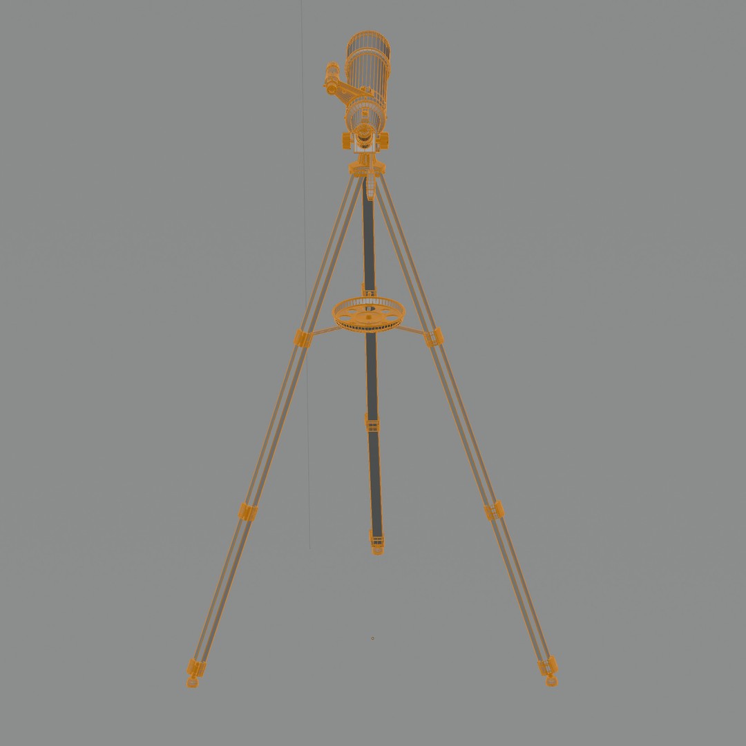Telescope 3D Model – Low Poly PBR Game Asset, FBX & OBJ Formats