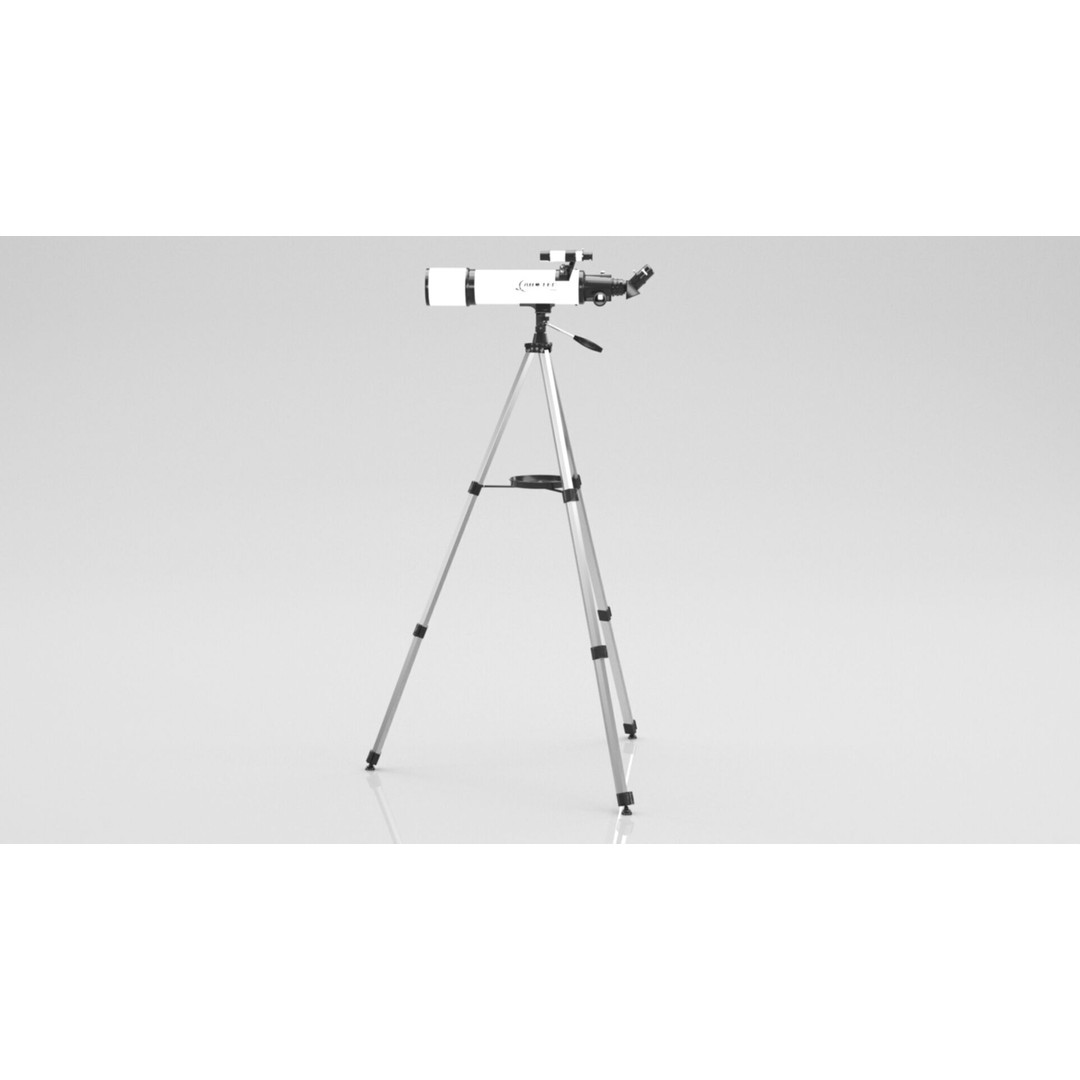 Telescope 3D Model – Low Poly PBR Game Asset, FBX & OBJ Formats - View 13