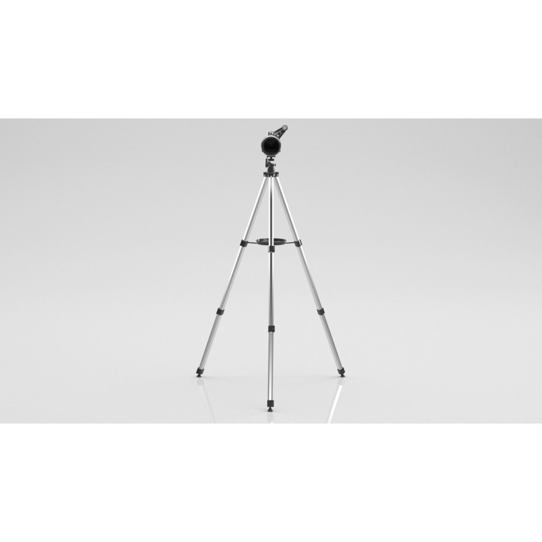 Telescope 3D Model – Low Poly PBR Game Asset, FBX & OBJ Formats - View 18