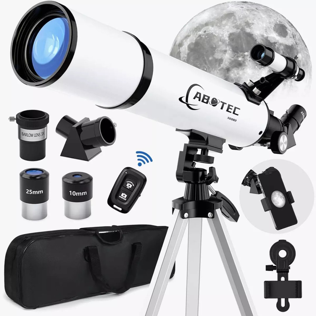 Telescope 3D Model – Low Poly PBR Game Asset, FBX & OBJ Formats - View 2